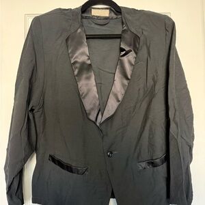 Marthe François Girbaud Black Tuxedo Blazer Vintage | Made in France | Size 36